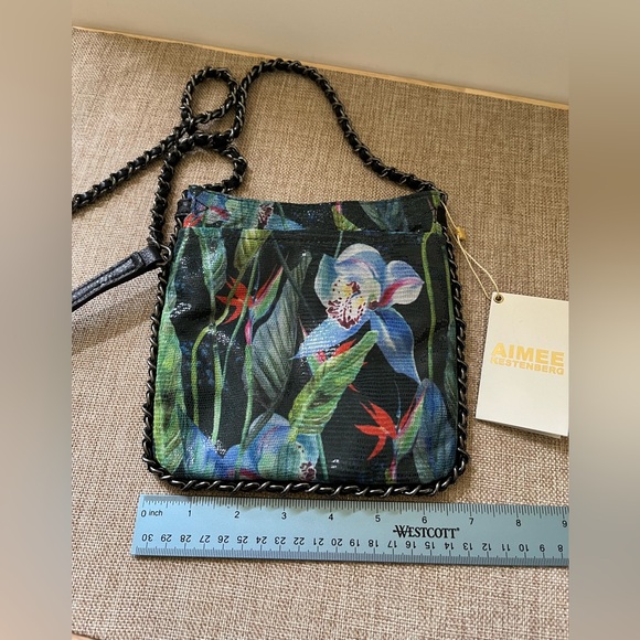 Aimee Kestenberg Handbags - Aimee Kestenberg Black Crossbody Bag with Floral Design